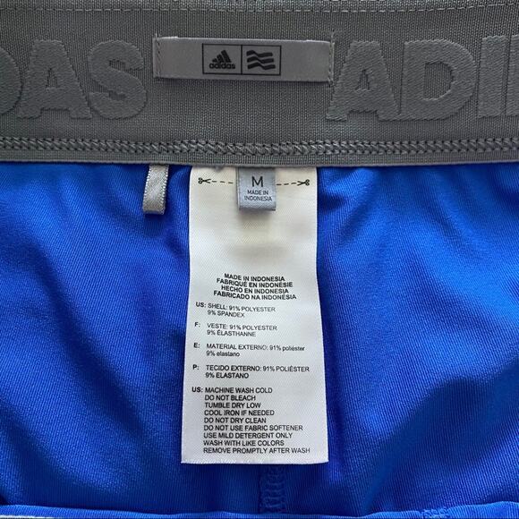 Adidas Blue Active Skort Skirt Short Size M Tennis, Golf Elastic Waist Pockets - Picture 3 of 7